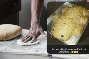 9 Kreasi roti buaya ala netizen +62, tak sesuai ekspektasi tapi lucu