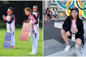 Presiden Joko Widodo beli sepatu karya Greysia Polii, gayanya kece