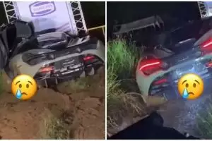 Momen apes mobil McLaren terjebak di area berlumpur, bikin ngelus dada