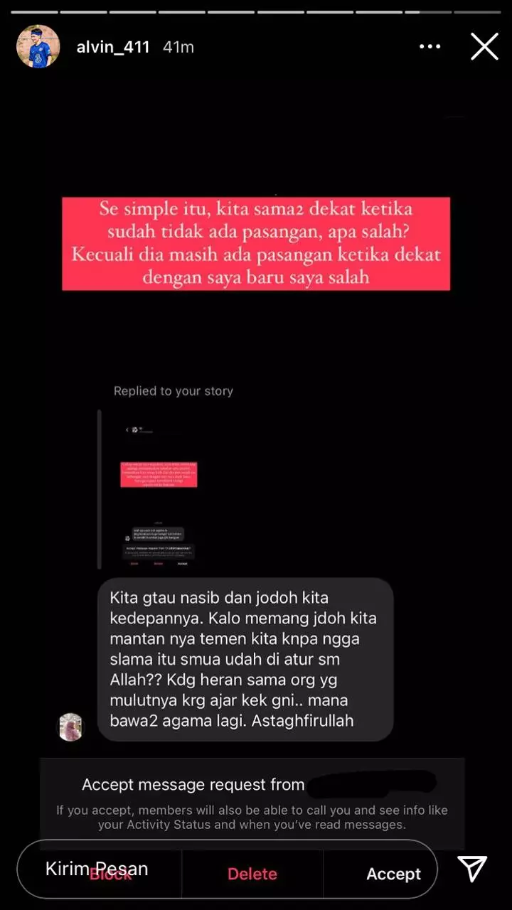 klarifikasi Alvin Faiz Henny Rahman © 2021 instagram.com