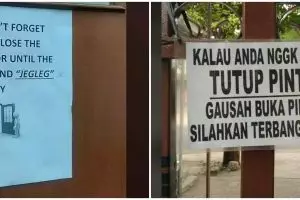 11 Peringatan lucu harap tutup pintu ini endingnya kocak