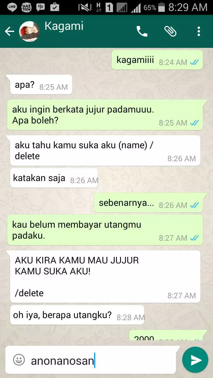 chat lucu ngerjain teman pinjam uang © 2021 1cak.com