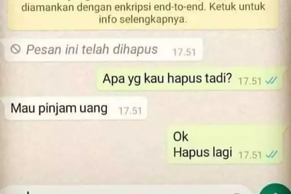 chat lucu ngerjain teman pinjam uang © 2021 1cak.com