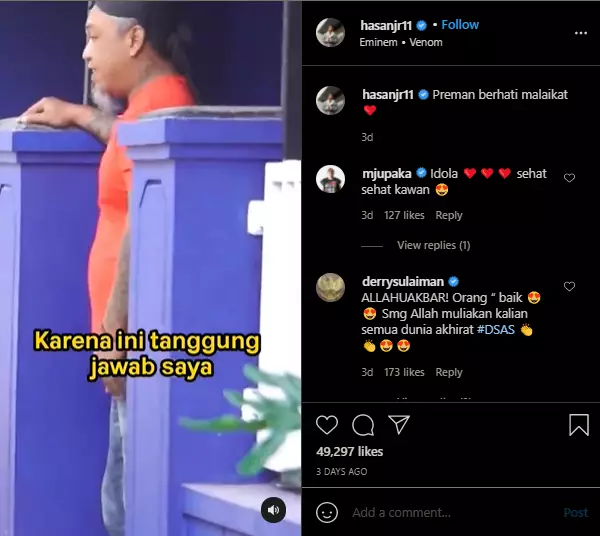 Aksi pria bertato ketika dititipi motor Instagram Aksi pria bertato ketika dititipi motor Instagram