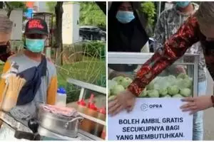 Aksi dokter borong jajanan pinggir jalan, makanannya dibagi-bagikan