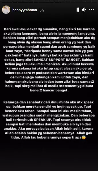 Klarifikasi Henny Rahman Instagram/@hennyyrahman