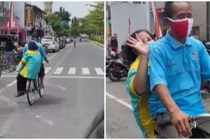 Kisah suami antar jemput istri pakai sepeda selama 28 tahun, salut