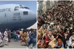 Pesawat militer AS angkut warga Afghanistan 5x lebihi kapasitas normal