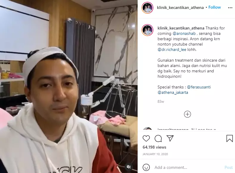 artis pelanggan klinik dokter Richard Lee © 2021 Instagram artis pelanggan klinik dokter Richard Lee © 2021 Instagram