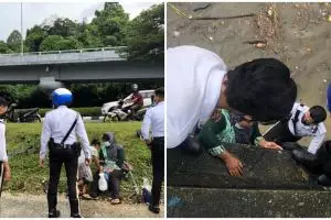 Aksi berani polisi selamatkan korban terjebak banjir, tuai pujian