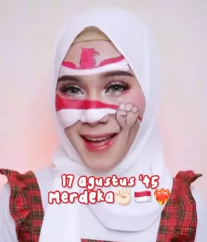 Kreasi makeup HUT RI-76 ala warganet dari berbagai sumber