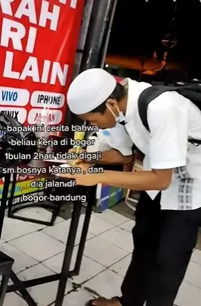 Kisah ayah jalan kaki Bogor-Bandung © TikTok/@sdfhnbffj