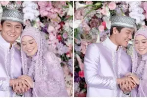 5 Potret detail penampilan Lesty Kejora saat pengajian, memesona