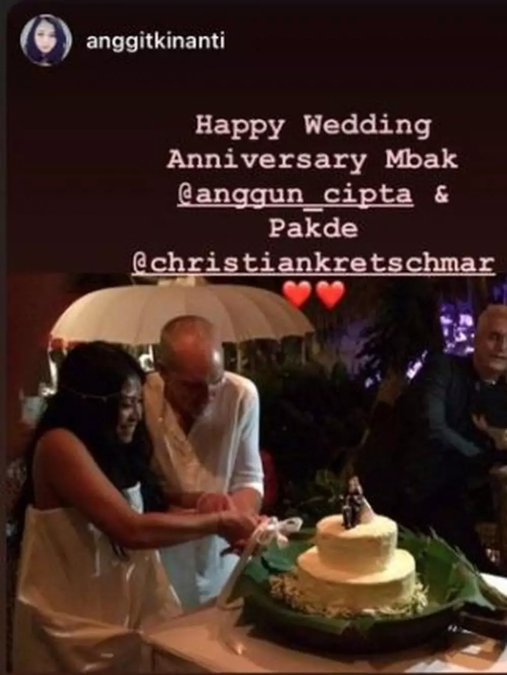 momen ulang tahun pernikahan anggun c sasmi © instagram momen ulang tahun pernikahan anggun c sasmi © instagram