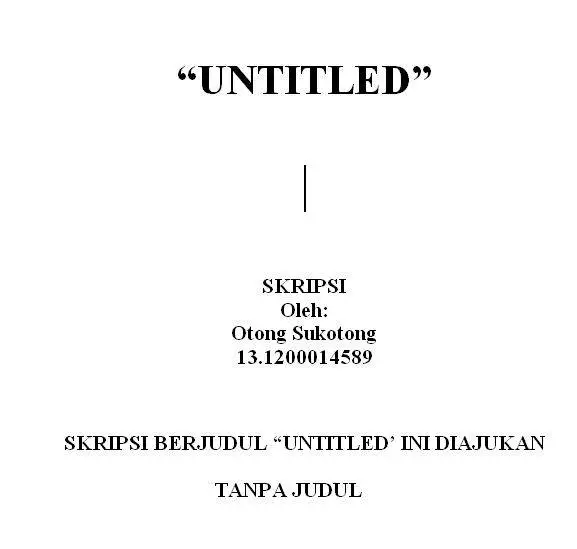 Judul Skripsi Berbagai sumber 