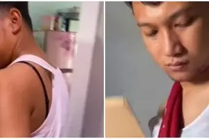 Cara nyentrik seorang bapak agar sang anak tidak rewel ini bikin salut