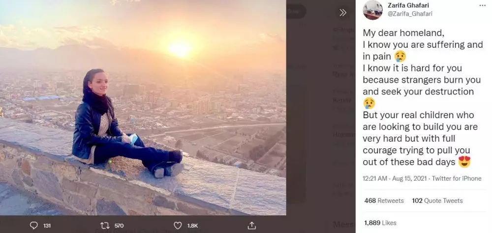 Wali Kota Afghanistan © Twitter/@Zarifa_Ghafari Wali Kota Afghanistan © Twitter/@Zarifa_Ghafari