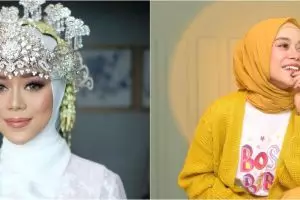 7 Detail penampilan Lesty Kejora di akad nikah, kebayanya penuh makna