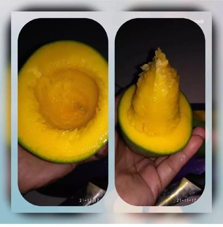 Potret lucu cara ngupas buah mangga  © 2021 brilio.net