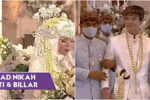 5 Detail baju akad nikah Rizky Billar, penuh makna