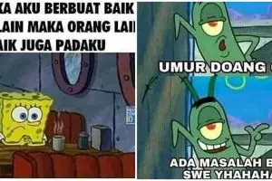 11 Meme lucu SpongeBob belajar tentang kehidupan ini bikin kesindir