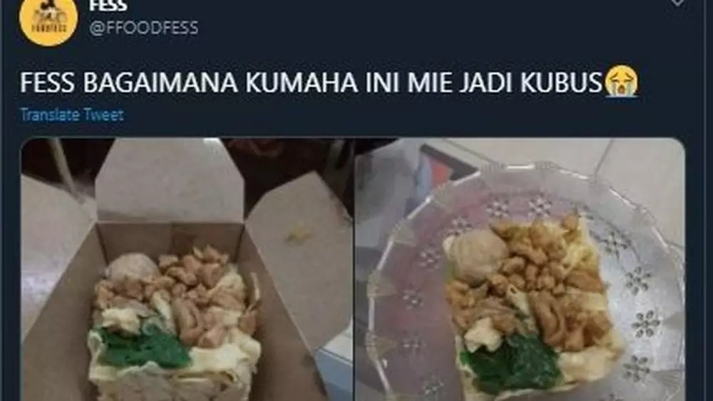 potret lucu makan mie ayam © 2021 berbagai sumber