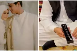 7 Potret isi suvenir akad nikah Lesty dan Billar, ada kalung kesehatan