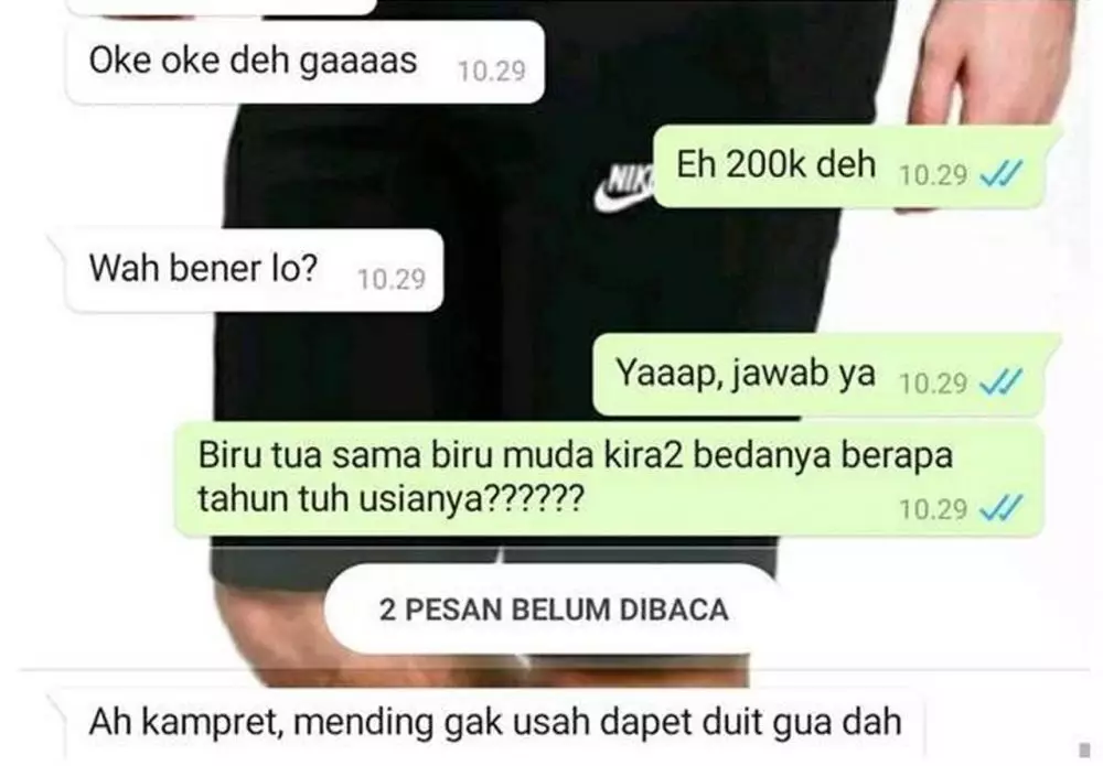 chat lucu temen ngajak tebak-tebakan © 2021 instagram.com