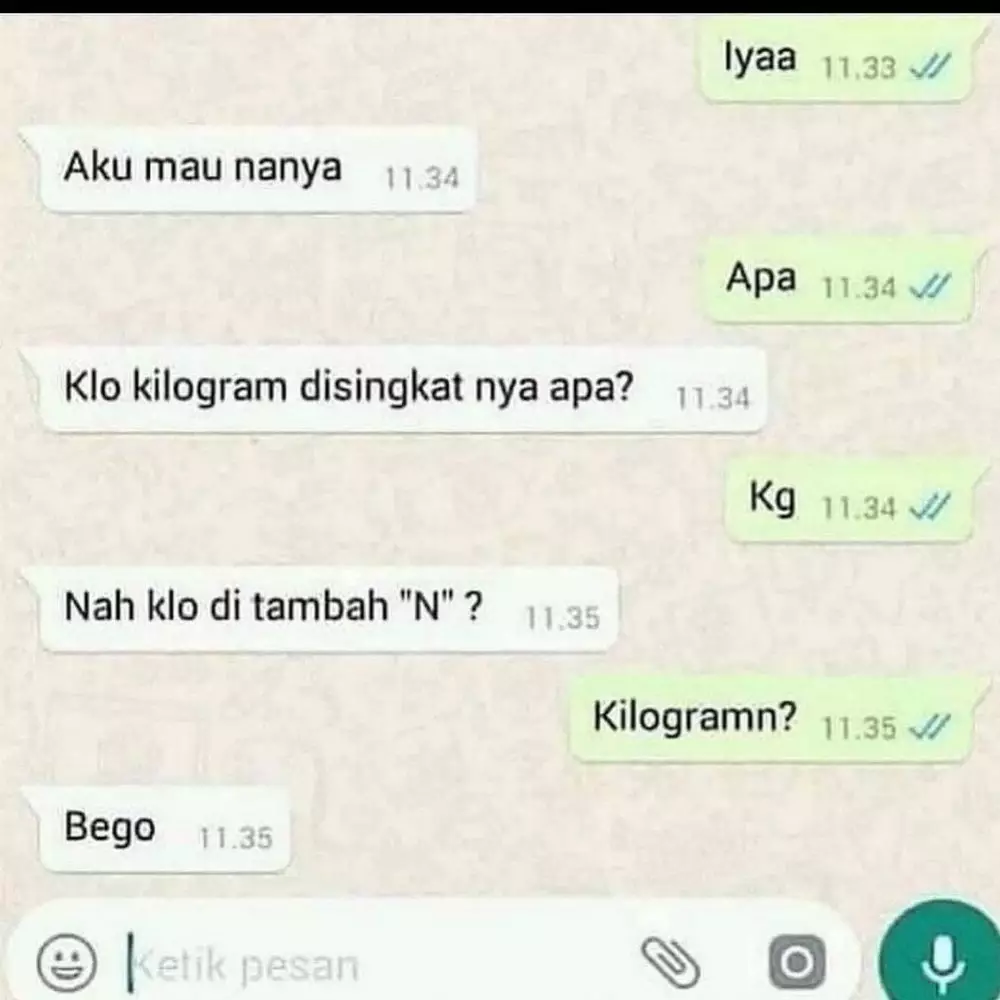 chat lucu temen ngajak tebak-tebakan © 2021 instagram.com