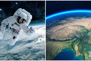 Penampakan kondisi bumi dari luar angkasa, ada asap misterius