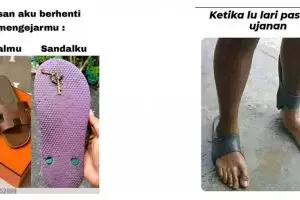 11 Meme lucu pakai sandal ini bikin ngangguk setuju