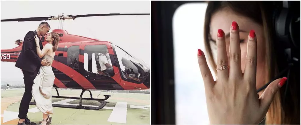 momen seleb dilamar kekasih di helikopter © berbagai sumber