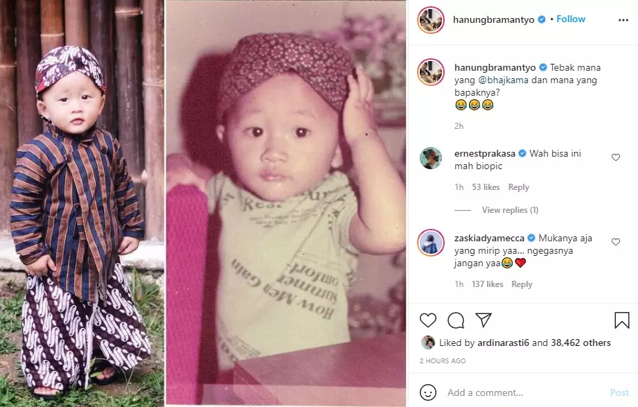 Hanung Bramantyo unggah potret masa kecil © Instagram/@hanungbramantyo