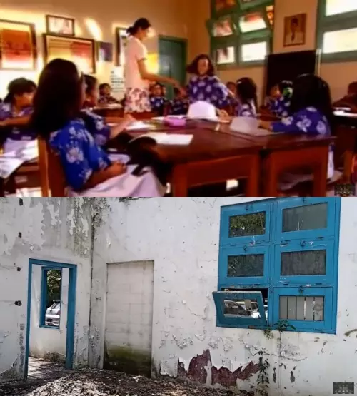 Potret dulu dan kini sekolah Sherina dari berbagai sumber