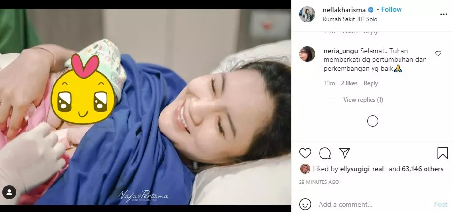 Momen bahagia Nella Kharisma melahirkan anak pertama secara normal © Instagram/@nellakharisma Momen bahagia Nella Kharisma melahirkan anak pertama secara normal © Instagram/@nellakharisma