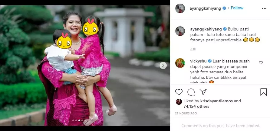 Kahiyang disebut wonder women © Instagram/@ayanggkahiyang