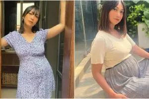 11 Pesona Nola B3 tunjukkan baby bump, usia 43 tahun hamil anak ke-4