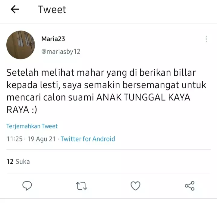 Cuitan lucu tentang mas kawin Lesty Kejora Berbagai sumber 