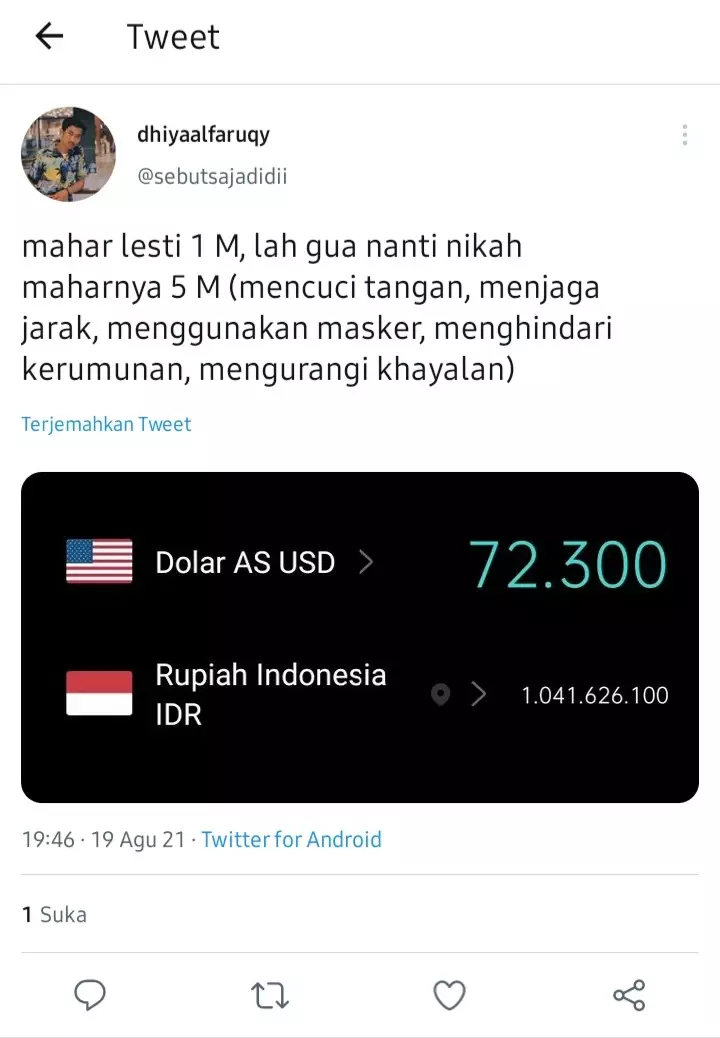 Cuitan lucu tentang mas kawin Lesty Kejora Berbagai sumber 