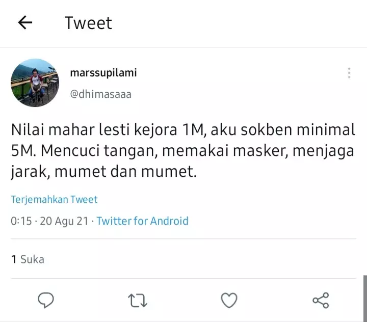 Cuitan lucu tentang mas kawin Lesty Kejora Berbagai sumber 