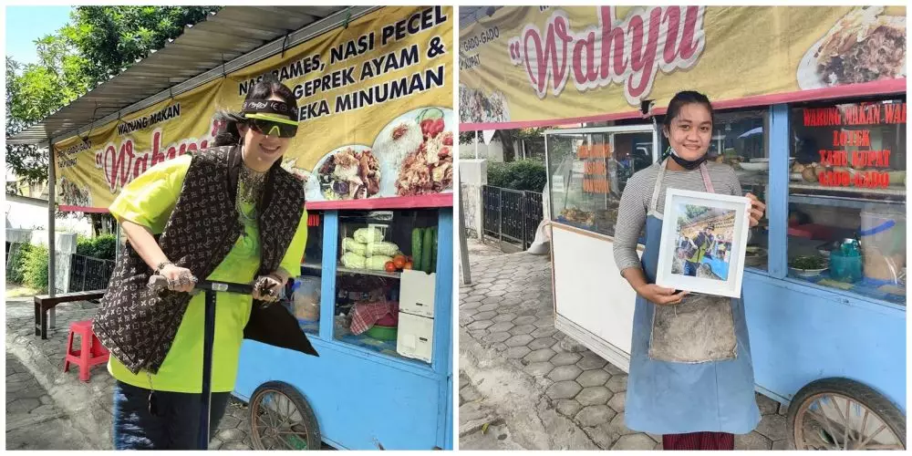 Potret Obama di warung Indonesia © Instagram Potret Obama di warung Indonesia © Instagram