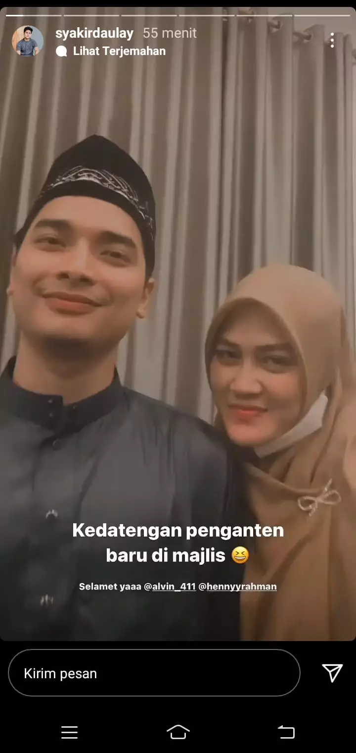 Alvin Faiz dan Henny Rahman usai menikah © 2021 brilio.net