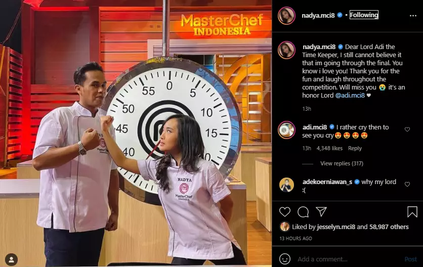Pesan menyentuh Nadya untuk Lord Adi Instagram Pesan menyentuh Nadya untuk Lord Adi Instagram