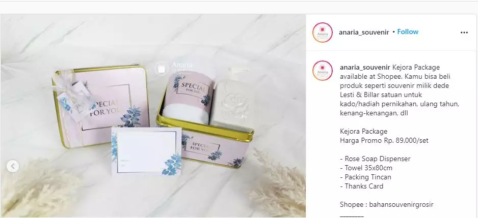 harga souvenir pernikahan Lesty dan Billar © 2021 brilio.net