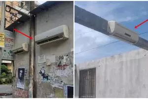 11 Potret lucu pasang AC di tempat nggak biasa, bikin tepuk jidat