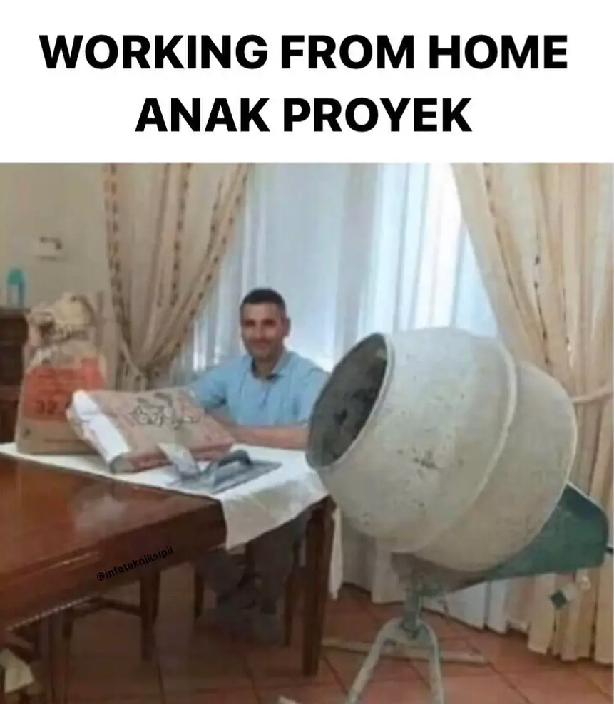 meme lucu lika-liku kalau jadi kuli bangunan © 2021 instagram.com