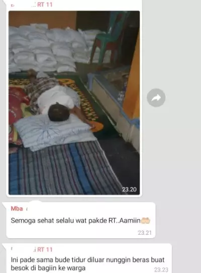 Kisah viral ketua RT urus bansos © Twitter/@seputartetangga