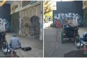Viral video tukang becak salat di depan ruko, tuai pujian