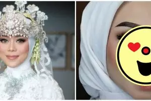 Pria ini tirukan gaya makeup Lesty Kejora saat akad nikah, manglingi