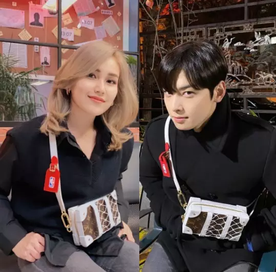 Ayu Ting Ting pakai tas kembaran Cha Eun Woo © berbagai sumber